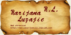 Marijana Lužajić vizit kartica